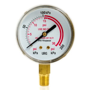 Manometro de 0-30 psi 2 1/2" Weldtech