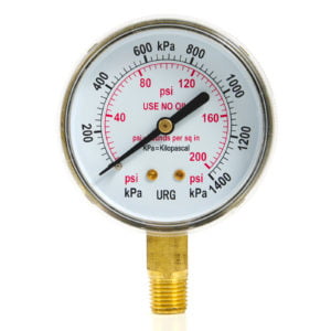 Manometro de 0-200 psi 2 1/2" Weldtech