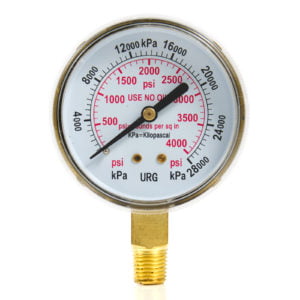 Manometro de 0-4000 psi 2 1/2" Weldtech